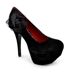 Black Dollhouse platform heels